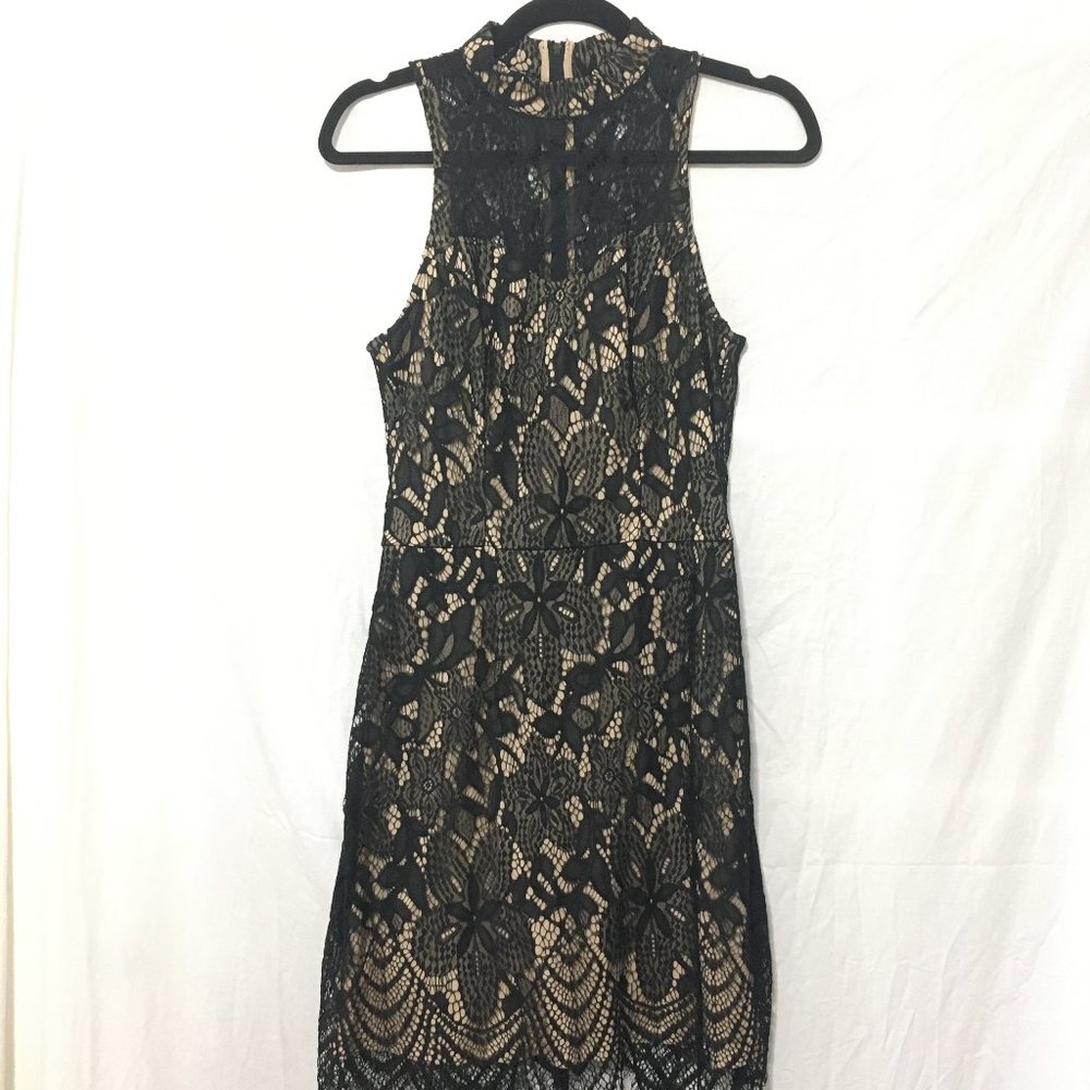 Xhilaration Women's Black Lace Dress Sleeveless